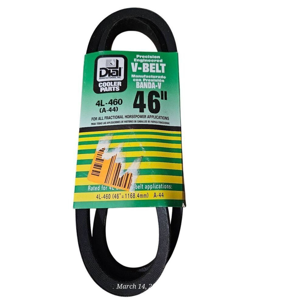 Dial cooler parts V-belt 46" 4l-460 (a-44) - belt #10
